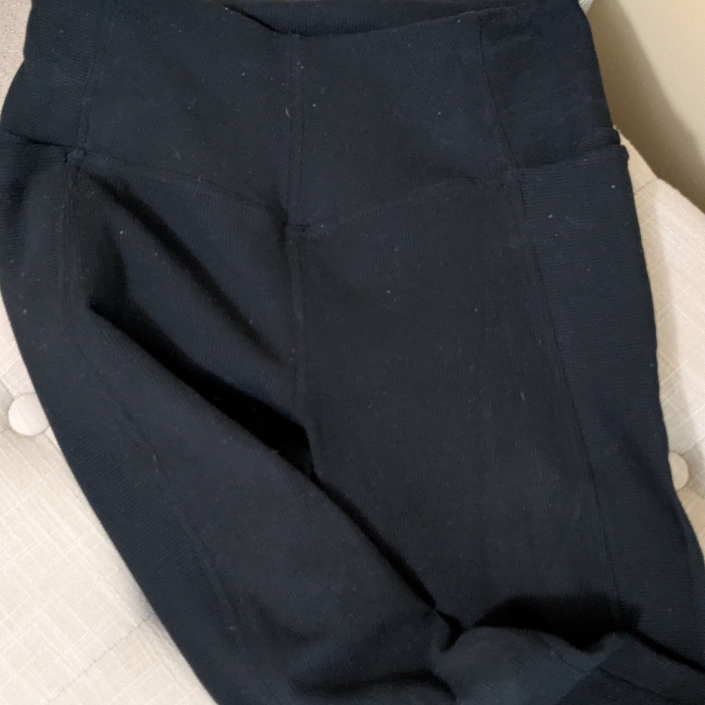 Zella Black Ribbed Leggings